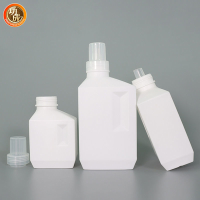 Vierkante Lege HDPE 1l 2l Wasmiddelfles met Schroefdeksel