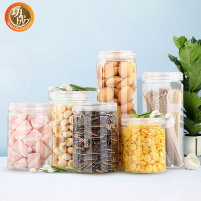 van het het Huisdierensuikergoed van 100ml 200ml 300ml de Lege Duidelijke Rang van het de Koekjestrommelvoedsel