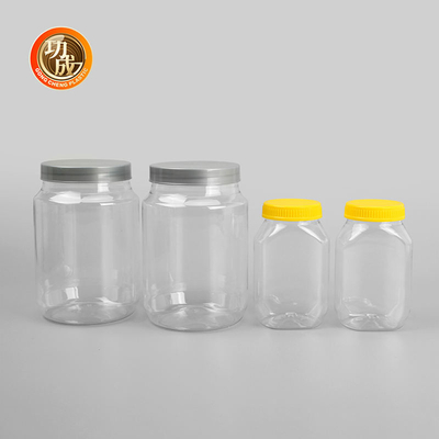Grote Transparante Plastic het Suikergoed Plastic Schroefdopcontainers van de Jamfles