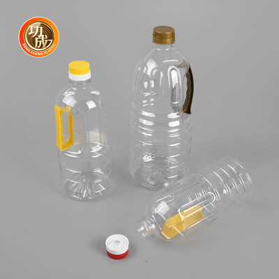 Douane van de de Flessen Tafelolie van de 1 Liter Plastic Sojasaus het HUISDIERENfles met Handvat