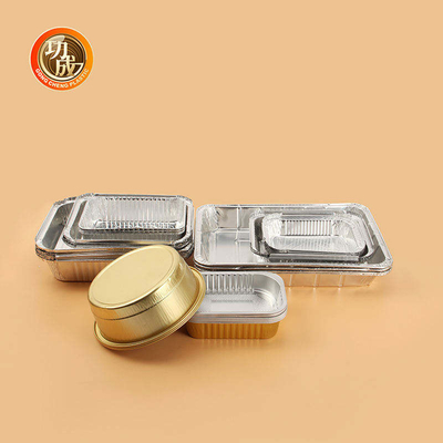 Van het de Bakkerij Meeneemvoedsel van de aluminiumfolielunch Beschikbare van de de Aluminiumfolielunch van het de Dozenvoedsel de Verpakkingscontainers