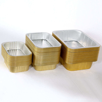 Tin Foil Round-de BARBECUE past het Meeneemaluminium Bento Box With Lid van Verpakkingsdozen aan