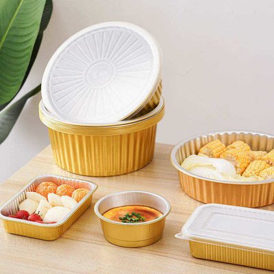 Het beschikbare Deksel van de Aluminiumfolietray lunch box with plastic van de Snel Voedselrang