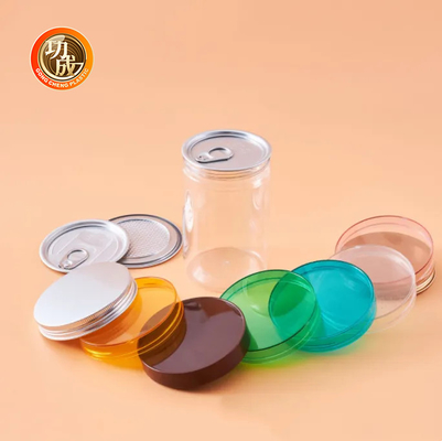 Persoonlijke PET-plasticpotten Containers Doorzichtige PET-plasticpotten met deksel CQC
