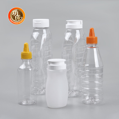 Flip Top Plastic Squeeze Sauce-Fles voor Stroop 250ml 500ml
