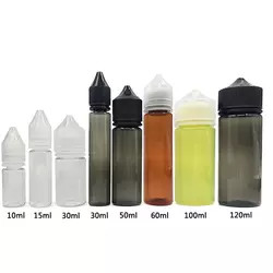 van het de Flessen120ml Huisdier van 60ml 15ml 30ml 10ml Lege Plastic E Vloeibare Zwarte het Druppelbuisjev3 Fles