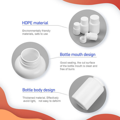 HDPE Matte Pharmacy Pill Bottle 15ml aan Plastic de Capsulefles van 200ml