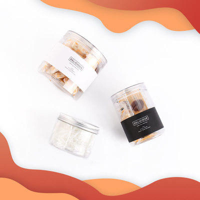De lege Duidelijke van het de Mondvoedsel van de Suikergoedkoekjestrommel 500ml Brede Plastic Kruiken met Schroefdopdeksels
