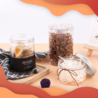 De lege Duidelijke van het de Mondvoedsel van de Suikergoedkoekjestrommel 500ml Brede Plastic Kruiken met Schroefdopdeksels