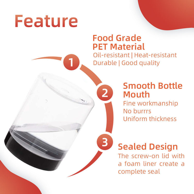 Van het Kruidkruiken 500ml 1000ml van de voedselrang Plastic Lege Brede de Mond Plastic Containers