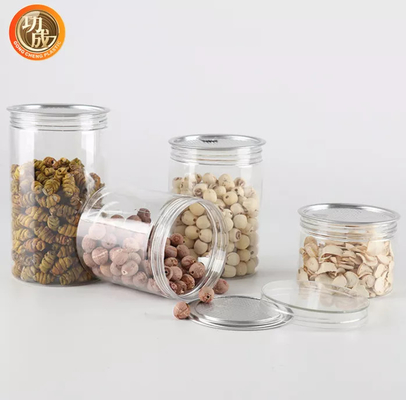 Lege van de het Suikergoedkoekjestrommel van de Huisdierenchocolade Plastic de Chocoladekruik met Aluminiumdeksel