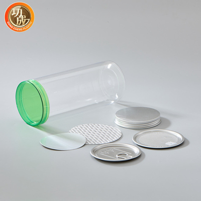 Lege van de het Suikergoedkoekjestrommel van de Huisdierenchocolade Plastic de Chocoladekruik met Aluminiumdeksel