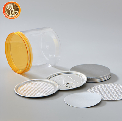 Lege van de het Suikergoedkoekjestrommel van de Huisdierenchocolade Plastic de Chocoladekruik met Aluminiumdeksel