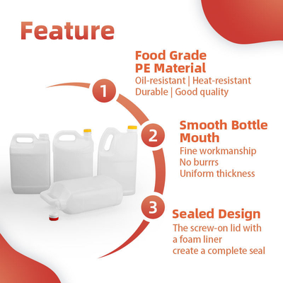 PE van de Specerijflessen van 4300ml 5000ml 6000ml Plastic Lege Chemische Plastic Fles