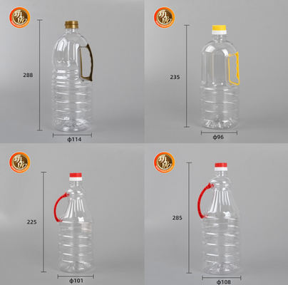 De Zonnebloemolie van de voedselrang Duidelijke Plastic de Azijnfles van de 1 Literfles met Handvat