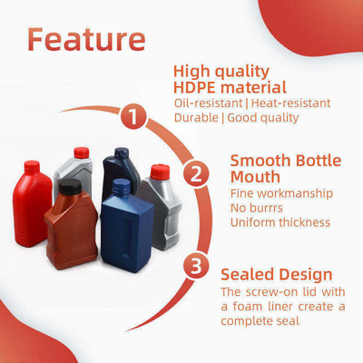 Vlotte HDPE van de de Oliebus 500Ml van de Oppervlaktemotor Lege Oliecontainers