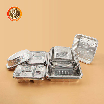 De vierkante Ronde Dienbladen van de de Rechthoekfolie van de Aluminiumfoliecontainer