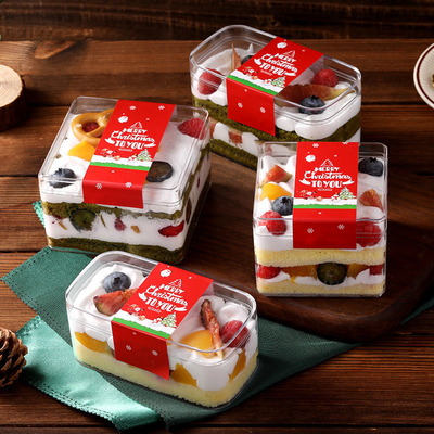 De vierkante Tiramisu-van het de Containergebakje van de Cakeopslag van het de Moussedessert Zoete Verpakkende Doos