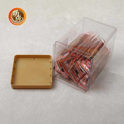 Het plastic HUISDIER past de Containers van het de Notenvoedsel van Verpakkingsdozen met Deksels 1380ml aan