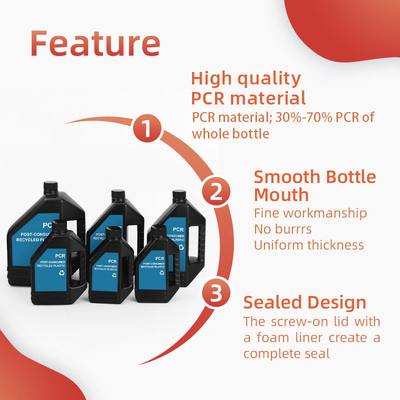 op maat gemaakte lege 500 ml plastic PCR-motoroliefles met schroefdop