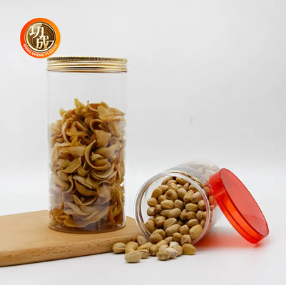 Custom PET Food Plastic Breedmondpotten Met Deksel 410ml