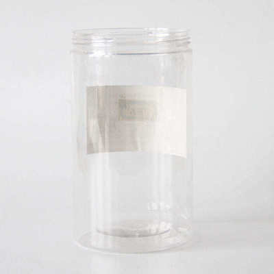 Op maat gemaakt ronde bodem snoep koekjes pot breed mond PET plastic pot