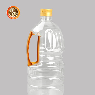 Duidelijke plastic flessen met saus, voedselkwaliteit, cilinderverpakking 1000 ml-1800 ml