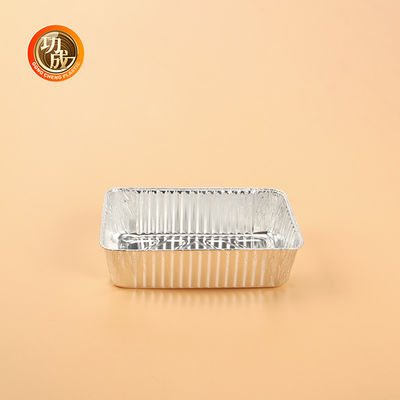 Gepersonaliseerd logo Zilver/Goud Aluminiumfolie Lunchbox Rechthoekige vorm Gepersonaliseerd voedselpakket